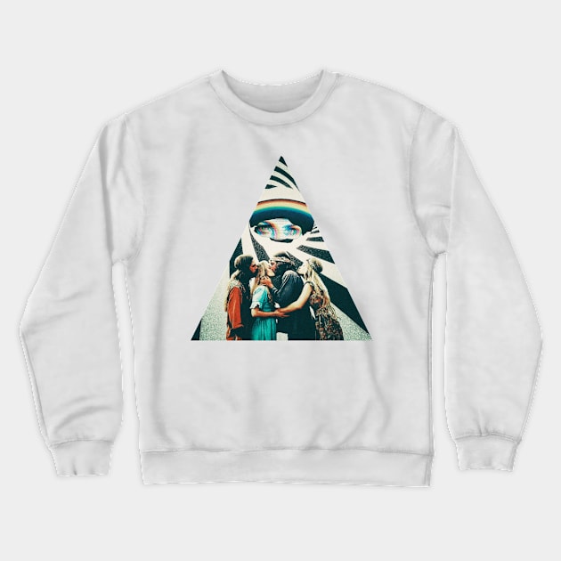 "Harmony in Hues: Love and Peace with Hippie Duos" Crewneck Sweatshirt by Eventorizont